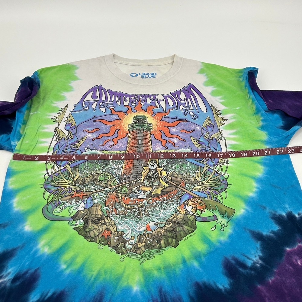 Liquid Blue Grateful Dead Shirt Mens XL Tie Dye Long Sleeve Watchtower 2000 - Picture 8 of 11